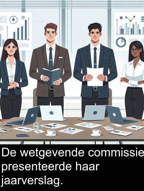 jaarverslag: De wetgevende commissie presenteerde haar jaarverslag.