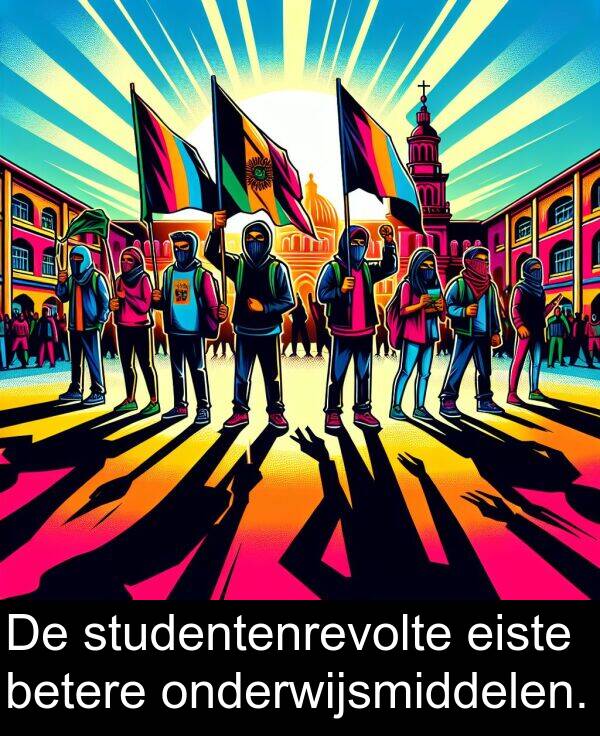 studentenrevolte: De studentenrevolte eiste betere onderwijsmiddelen.
