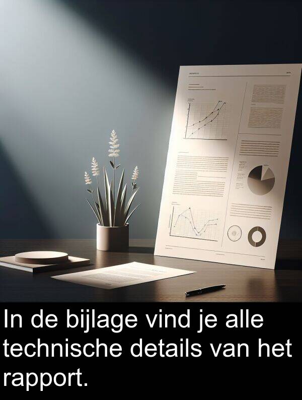 vind: In de bijlage vind je alle technische details van het rapport.
