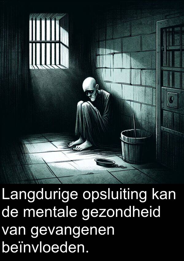 gevangenen: Langdurige opsluiting kan de mentale gezondheid van gevangenen beïnvloeden.