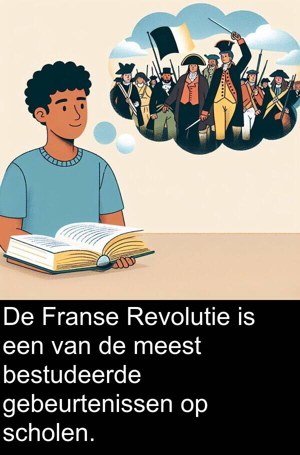 bestudeerde: De Franse Revolutie is een van de meest bestudeerde gebeurtenissen op scholen.
