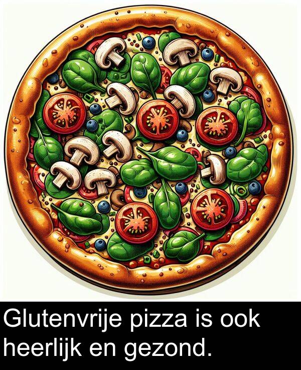 gezond: Glutenvrije pizza is ook heerlijk en gezond.