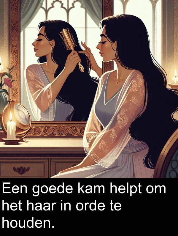 goede: Een goede kam helpt om het haar in orde te houden.