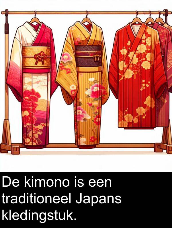 traditioneel: De kimono is een traditioneel Japans kledingstuk.