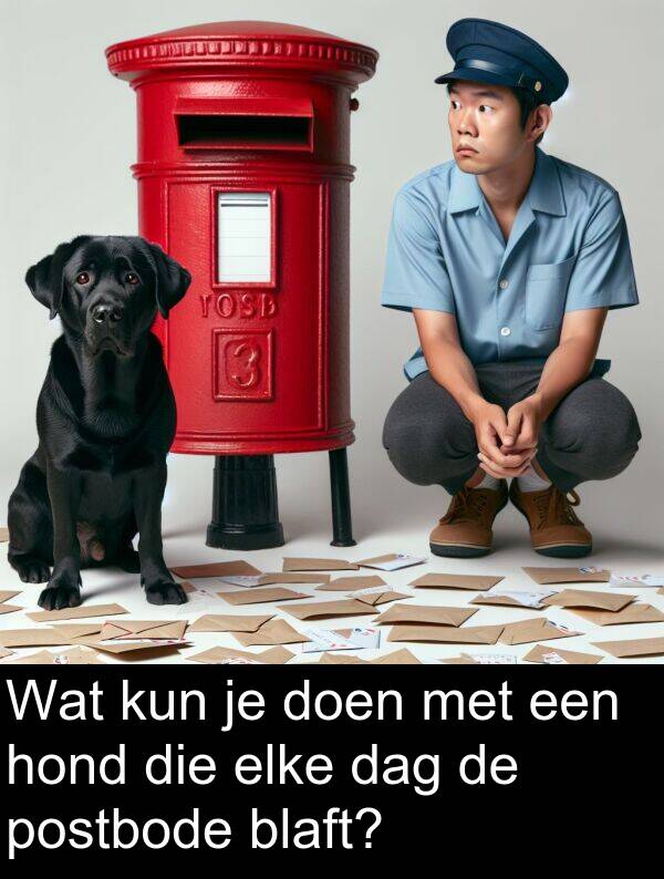 dag: Wat kun je doen met een hond die elke dag de postbode blaft?