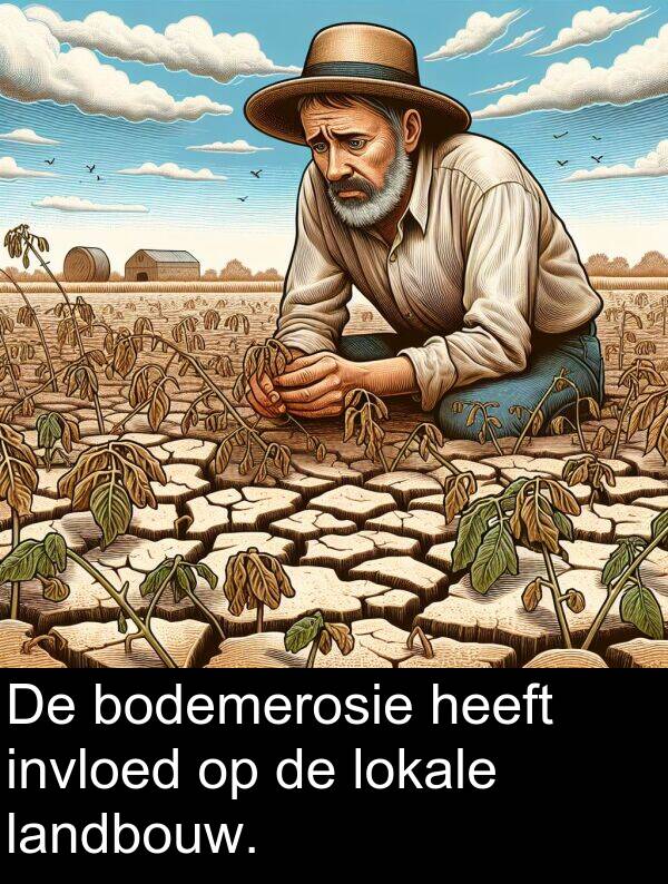 bodemerosie: De bodemerosie heeft invloed op de lokale landbouw.