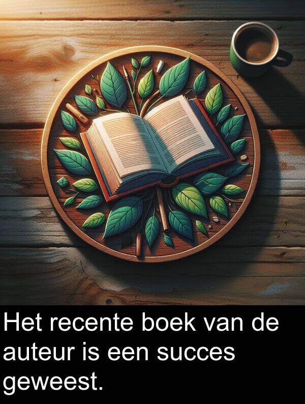 geweest: Het recente boek van de auteur is een succes geweest.
