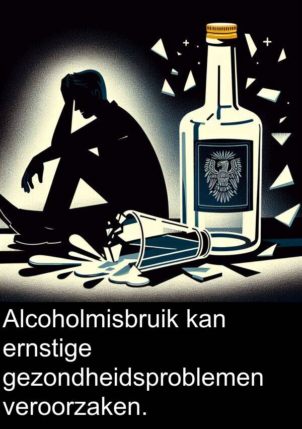 gezondheidsproblemen: Alcoholmisbruik kan ernstige gezondheidsproblemen veroorzaken.