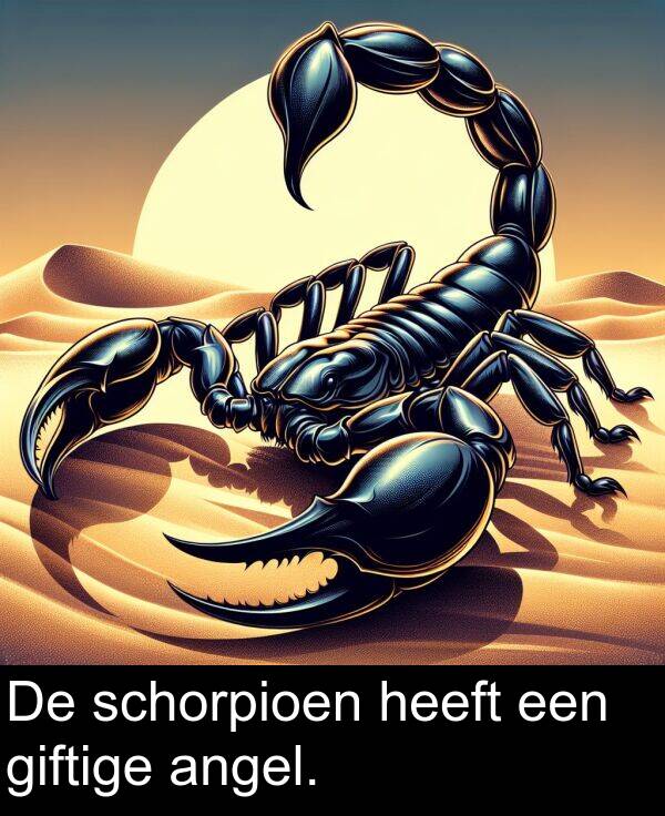 giftige: De schorpioen heeft een giftige angel.