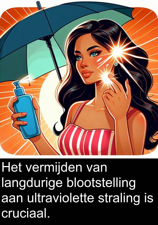 straling: Het vermijden van langdurige blootstelling aan ultraviolette straling is cruciaal.