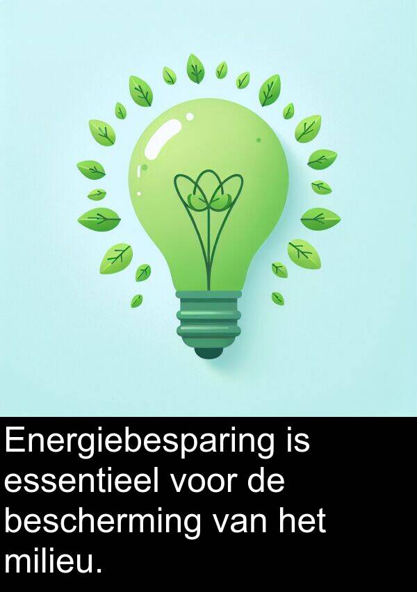 bescherming: Energiebesparing is essentieel voor de bescherming van het milieu.