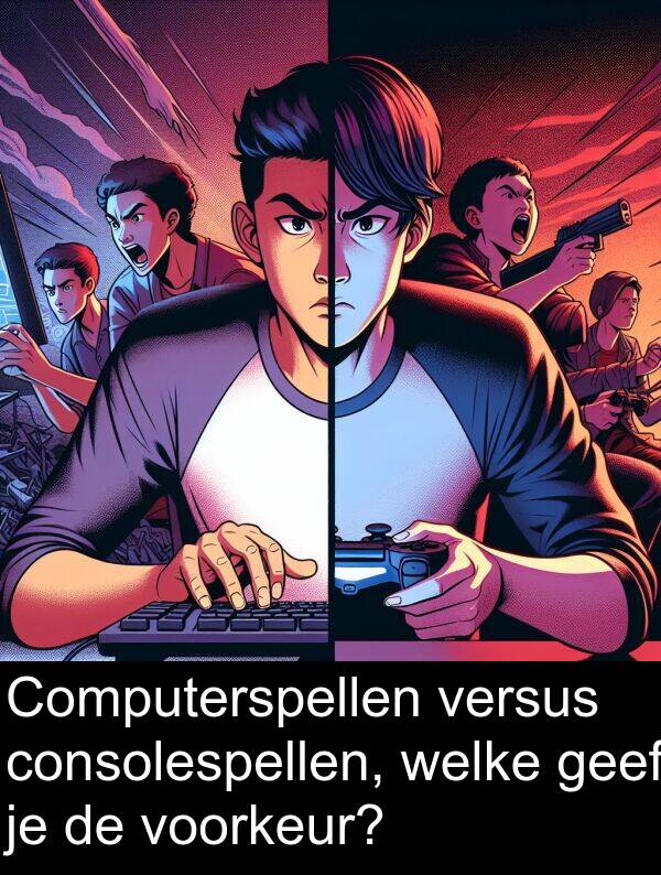 welke: Computerspellen versus consolespellen, welke geef je de voorkeur?