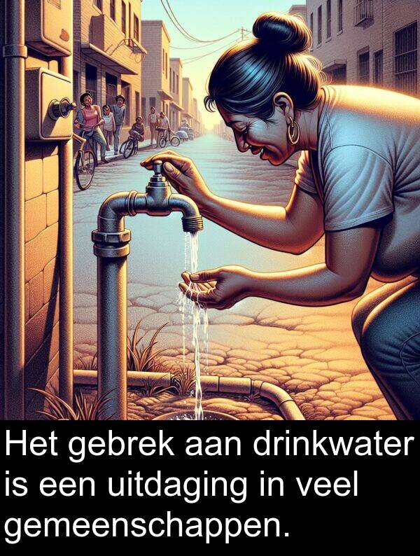 drinkwater: Het gebrek aan drinkwater is een uitdaging in veel gemeenschappen.