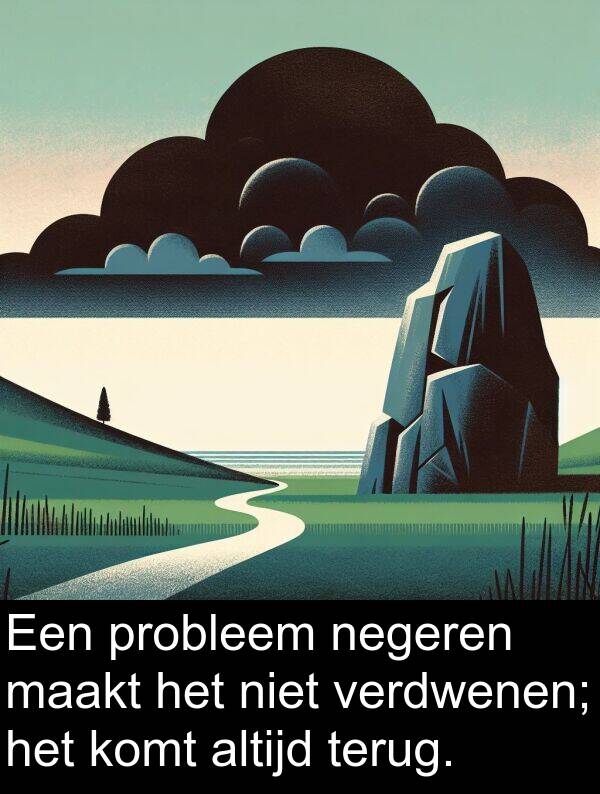 maakt: Een probleem negeren maakt het niet verdwenen; het komt altijd terug.