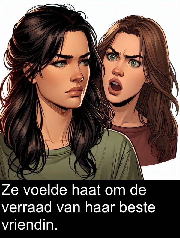 beste: Ze voelde haat om de verraad van haar beste vriendin.