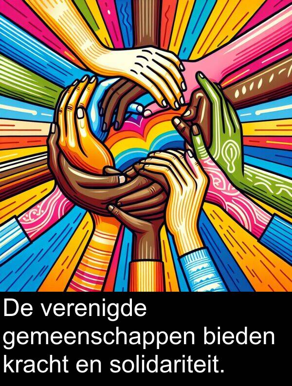 solidariteit: De verenigde gemeenschappen bieden kracht en solidariteit.