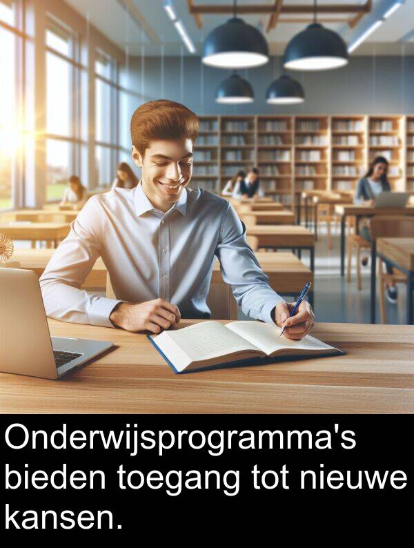 kansen: Onderwijsprogramma's bieden toegang tot nieuwe kansen.