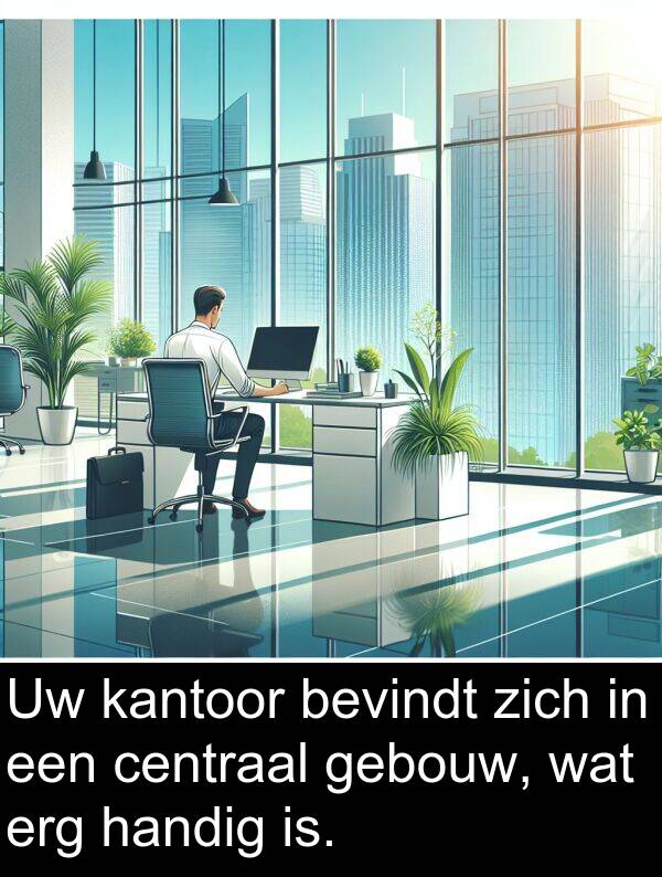 centraal: Uw kantoor bevindt zich in een centraal gebouw, wat erg handig is.