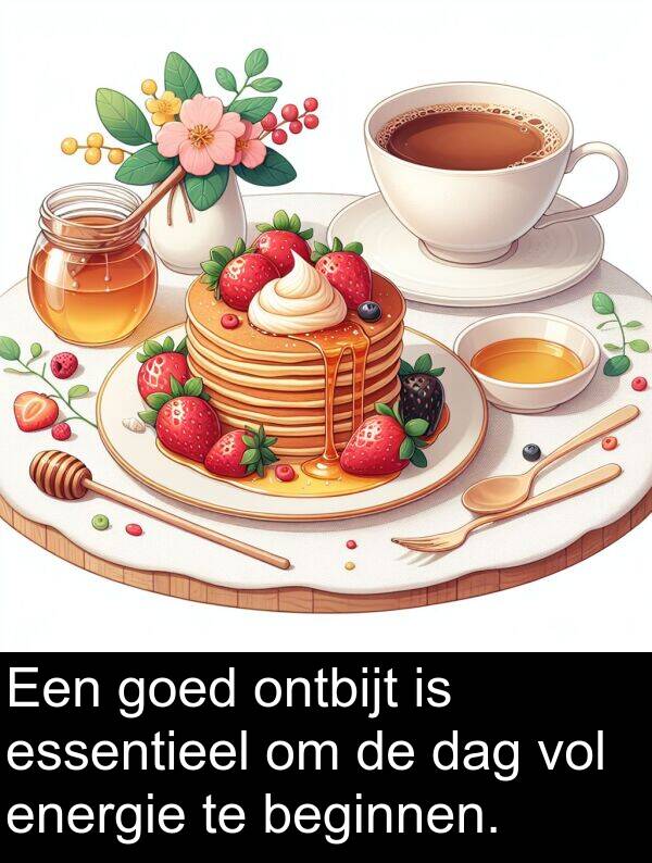 goed: Een goed ontbijt is essentieel om de dag vol energie te beginnen.