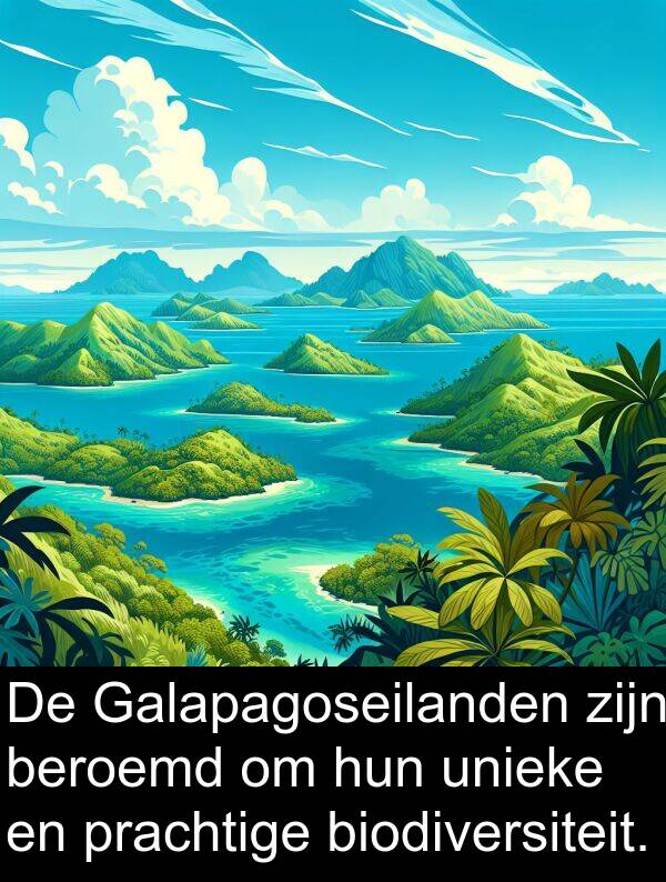beroemd: De Galapagoseilanden zijn beroemd om hun unieke en prachtige biodiversiteit.