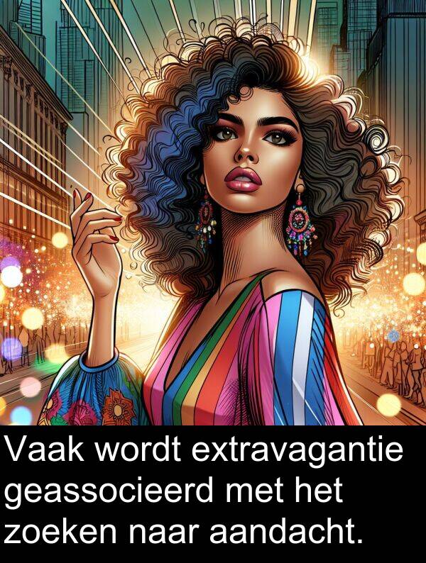 zoeken: Vaak wordt extravagantie geassocieerd met het zoeken naar aandacht.