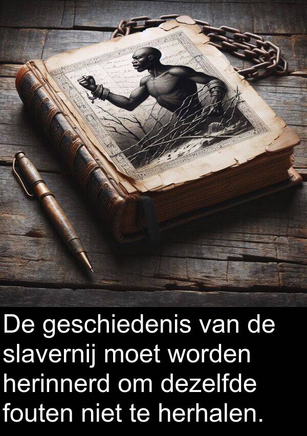 fouten: De geschiedenis van de slavernij moet worden herinnerd om dezelfde fouten niet te herhalen.