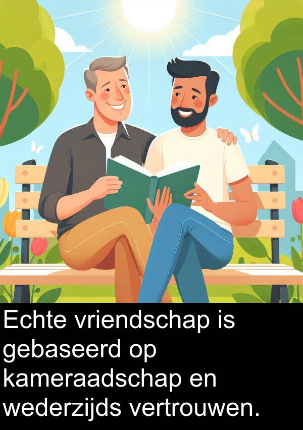 vertrouwen: Echte vriendschap is gebaseerd op kameraadschap en wederzijds vertrouwen.