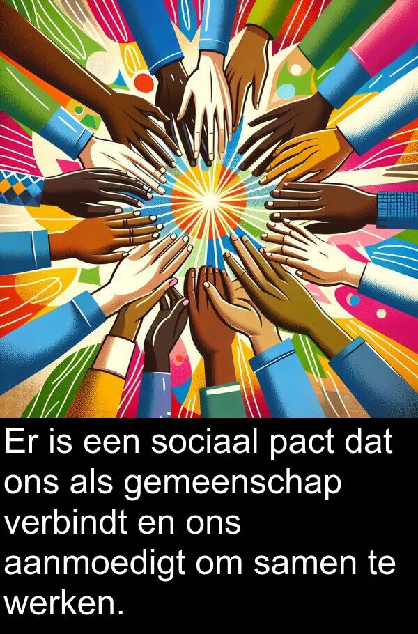 werken: Er is een sociaal pact dat ons als gemeenschap verbindt en ons aanmoedigt om samen te werken.