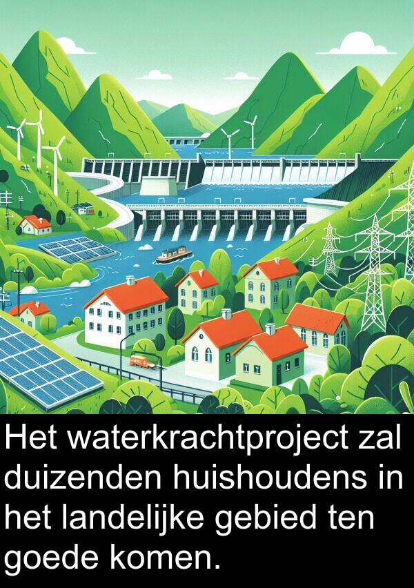 goede: Het waterkrachtproject zal duizenden huishoudens in het landelijke gebied ten goede komen.