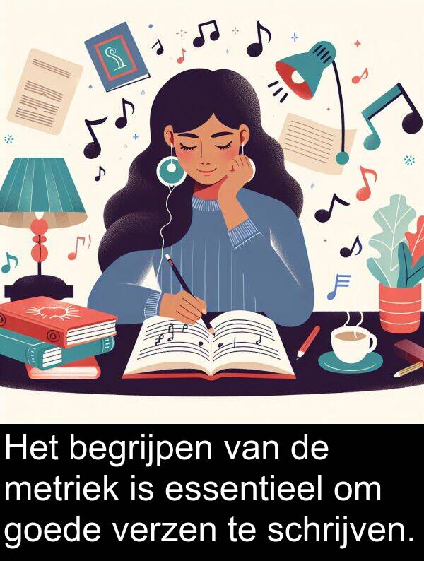 goede: Het begrijpen van de metriek is essentieel om goede verzen te schrijven.