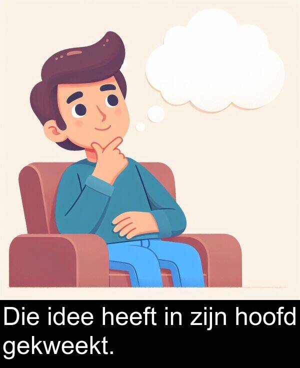 gekweekt: Die idee heeft in zijn hoofd gekweekt.