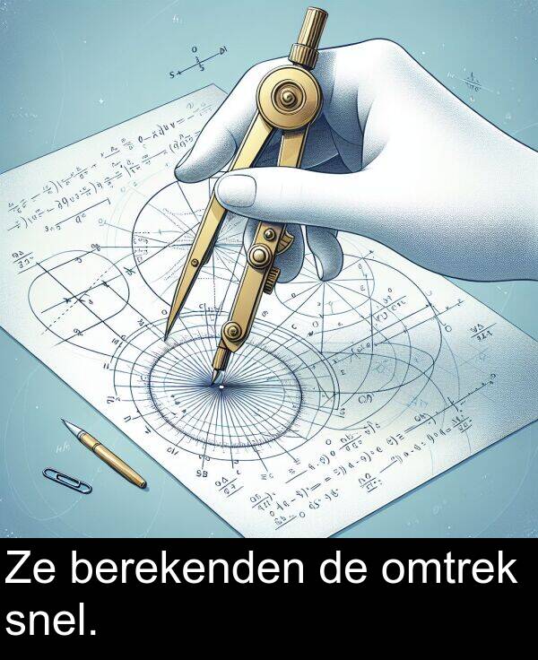 snel: Ze berekenden de omtrek snel.