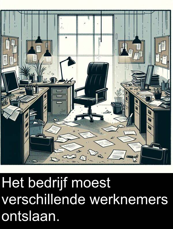 bedrijf: Het bedrijf moest verschillende werknemers ontslaan.