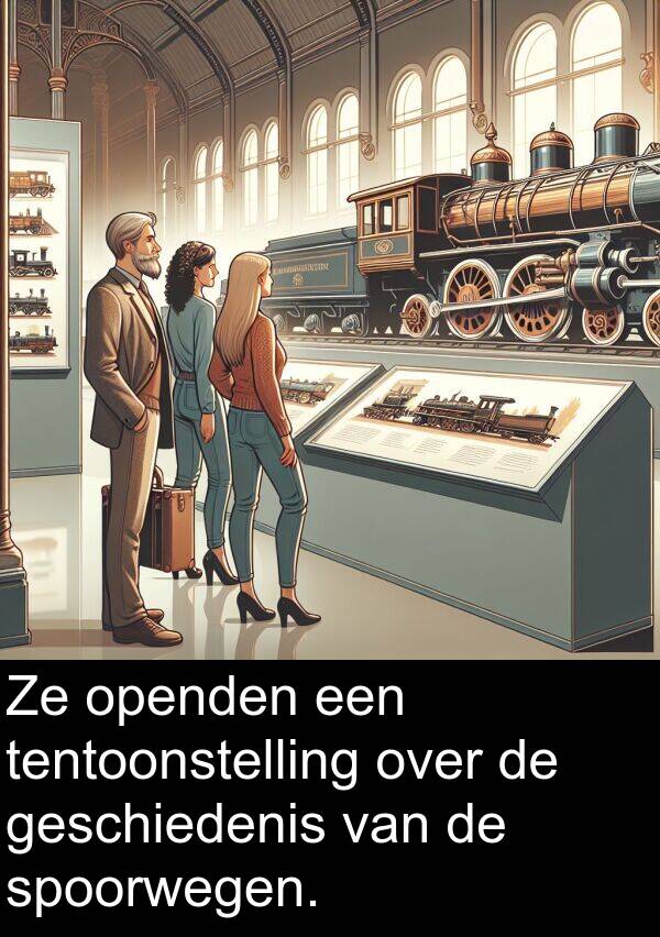 geschiedenis: Ze openden een tentoonstelling over de geschiedenis van de spoorwegen.
