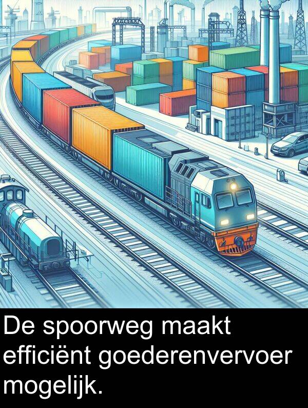 goederenvervoer: De spoorweg maakt efficiënt goederenvervoer mogelijk.