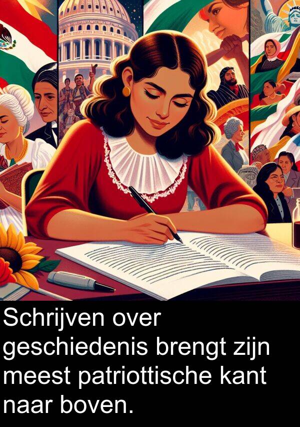geschiedenis: Schrijven over geschiedenis brengt zijn meest patriottische kant naar boven.