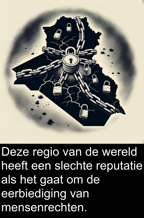 eerbiediging: Deze regio van de wereld heeft een slechte reputatie als het gaat om de eerbiediging van mensenrechten.