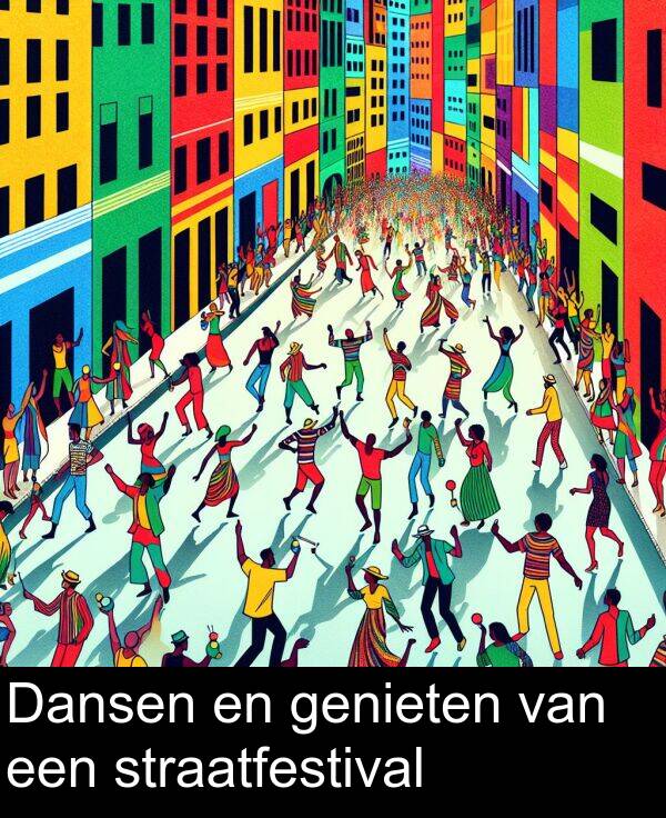 straatfestival: Dansen en genieten van een straatfestival
