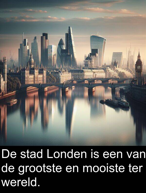 grootste: De stad Londen is een van de grootste en mooiste ter wereld.