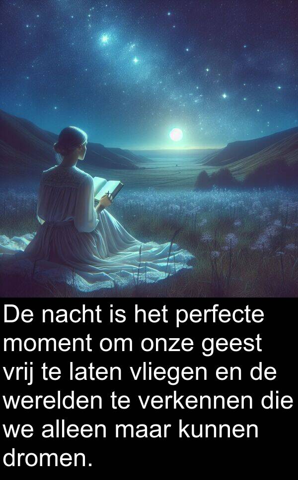 dromen: De nacht is het perfecte moment om onze geest vrij te laten vliegen en de werelden te verkennen die we alleen maar kunnen dromen.