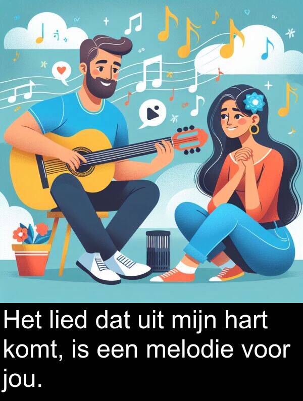 uit: Het lied dat uit mijn hart komt, is een melodie voor jou.