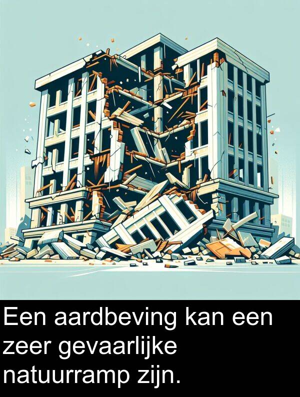 gevaarlijke: Een aardbeving kan een zeer gevaarlijke natuurramp zijn.