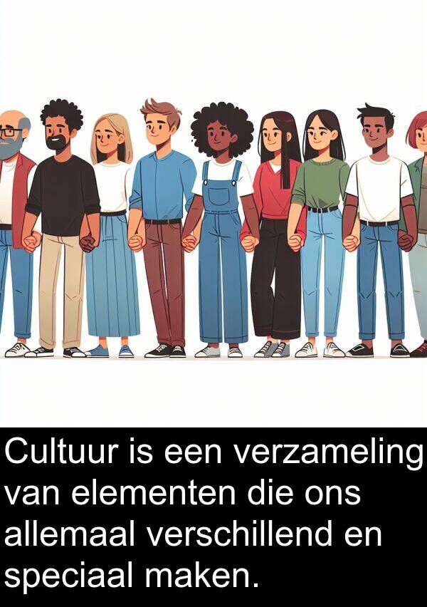 speciaal: Cultuur is een verzameling van elementen die ons allemaal verschillend en speciaal maken.