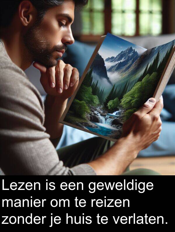 geweldige: Lezen is een geweldige manier om te reizen zonder je huis te verlaten.