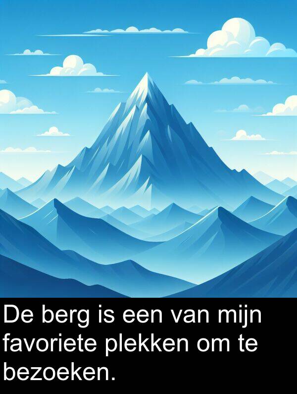 berg: De berg is een van mijn favoriete plekken om te bezoeken.