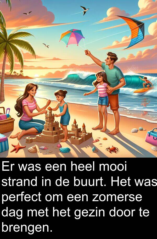 gezin: Er was een heel mooi strand in de buurt. Het was perfect om een zomerse dag met het gezin door te brengen.