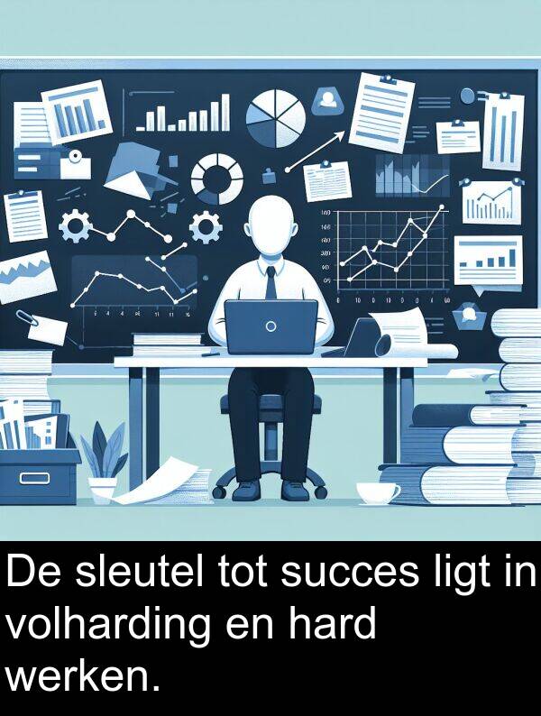 werken: De sleutel tot succes ligt in volharding en hard werken.