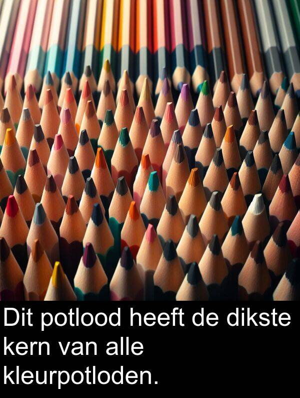 dikste: Dit potlood heeft de dikste kern van alle kleurpotloden.