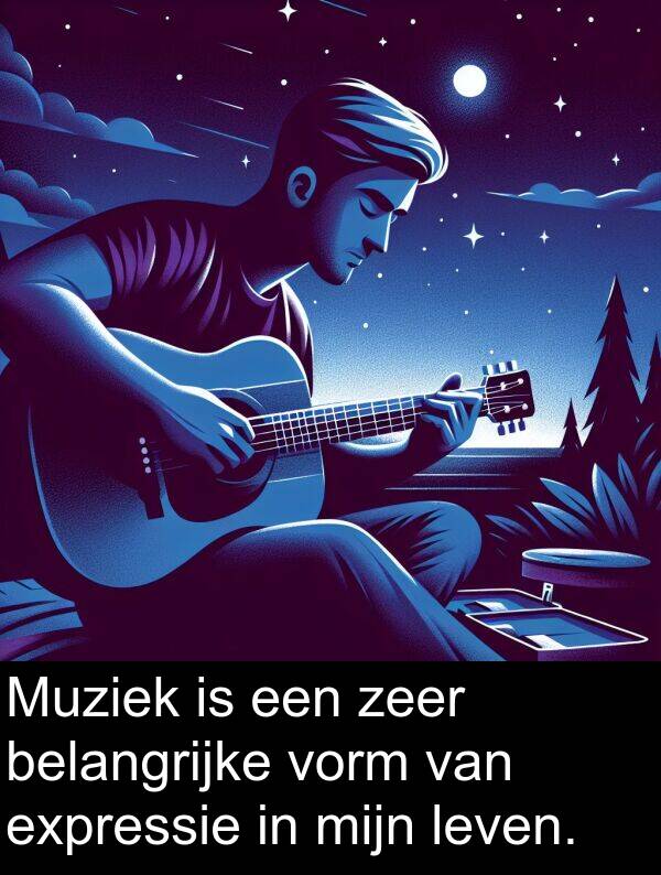 expressie: Muziek is een zeer belangrijke vorm van expressie in mijn leven.