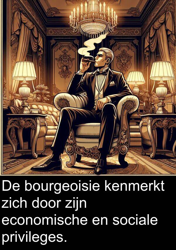 sociale: De bourgeoisie kenmerkt zich door zijn economische en sociale privileges.